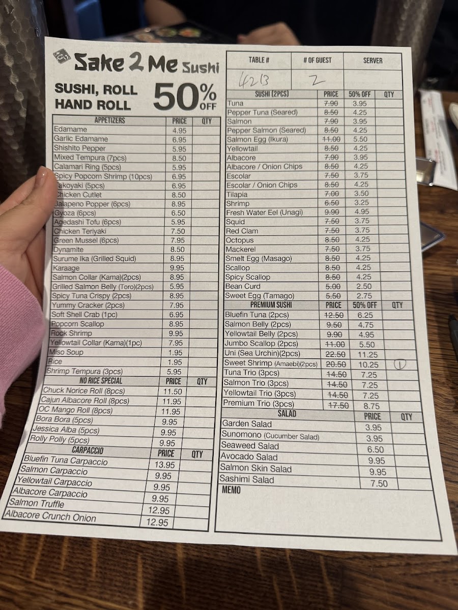 Sake2Me Sushi - Cerritos Menu - Image 1